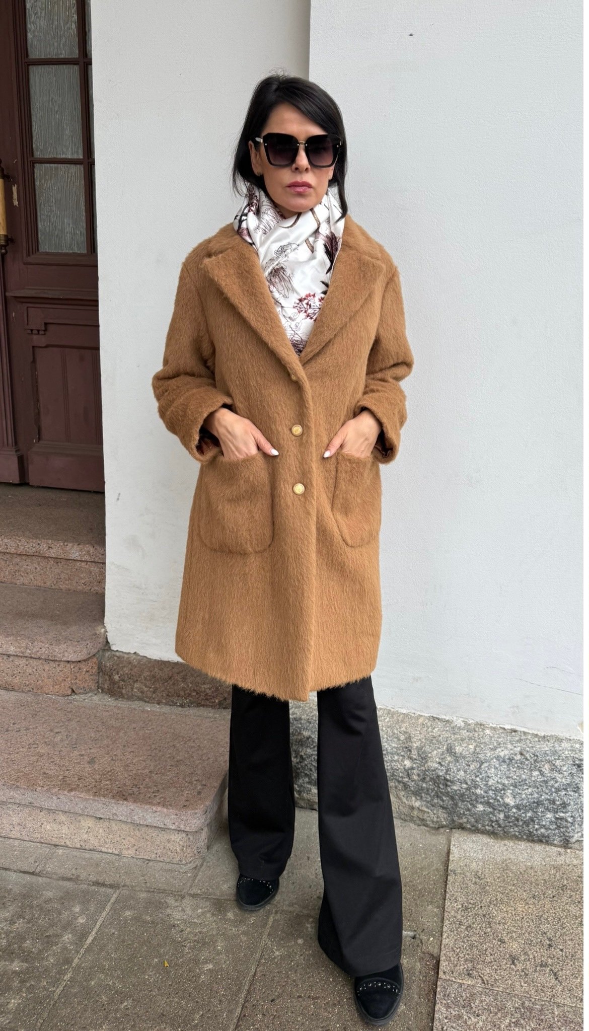 Alpakos paltukas + alpakos kepurė dovanų