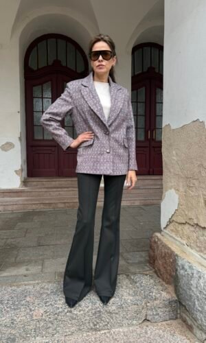 Vilnos švarkas su natūraliu pamušalu