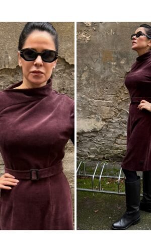 Medvilnės veliuro suknelė