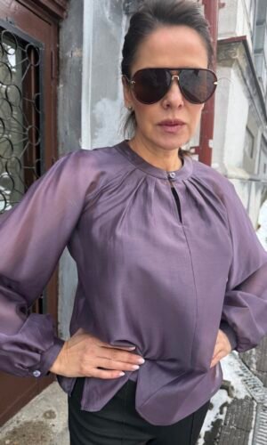 Violetinė tencelio palaidinė