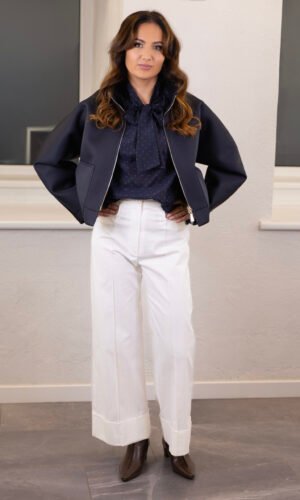 Balti džinsai - kelnės