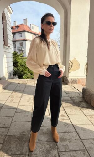 Balloon silueto juodi džinsai