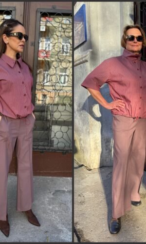 Medvilniniai marškinukai su sagutėmis ir stove, 3/4 rankovėmis